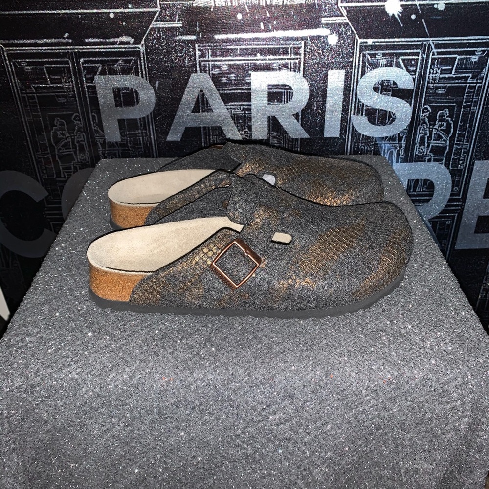 Birkenstock’s Papillio Boston clog worn one time.
